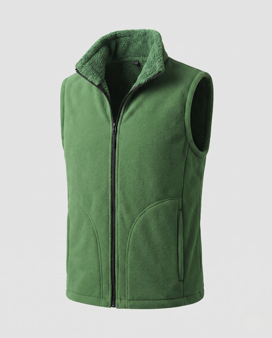 Herr Thermo Fleece Väst med Double-Sided Sherpa Innerfoder och Dragkedja Fickor