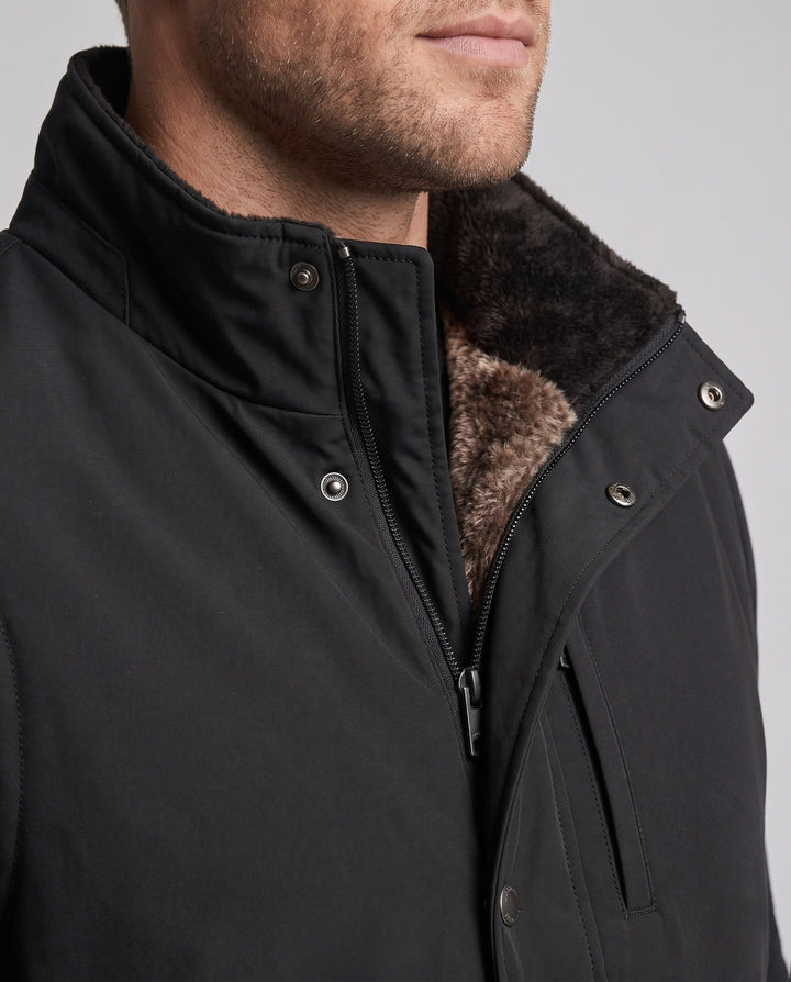 Herr Thermo Fleece Väst med Imitation Päls Foder, Ståkrage och Lockfickor