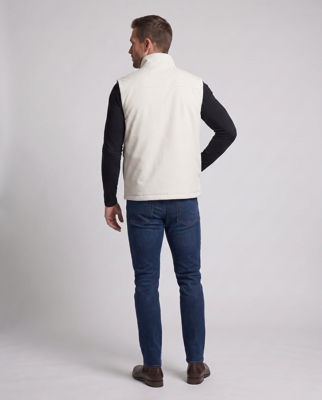 Herr Ultralätt Termisk Väst med Ståkrage och Minimalistisk Isolering
