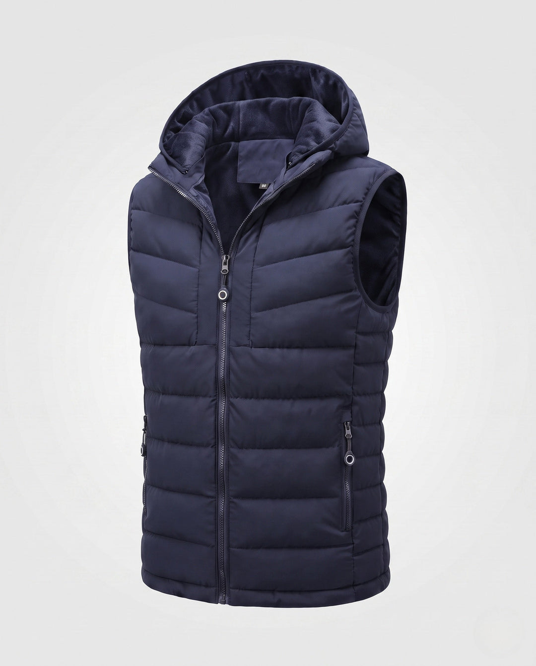 Herr Ultra-Warm Vadderad Väst med Huva, Fleece Innerfoder och Vindtät Ytter Skal