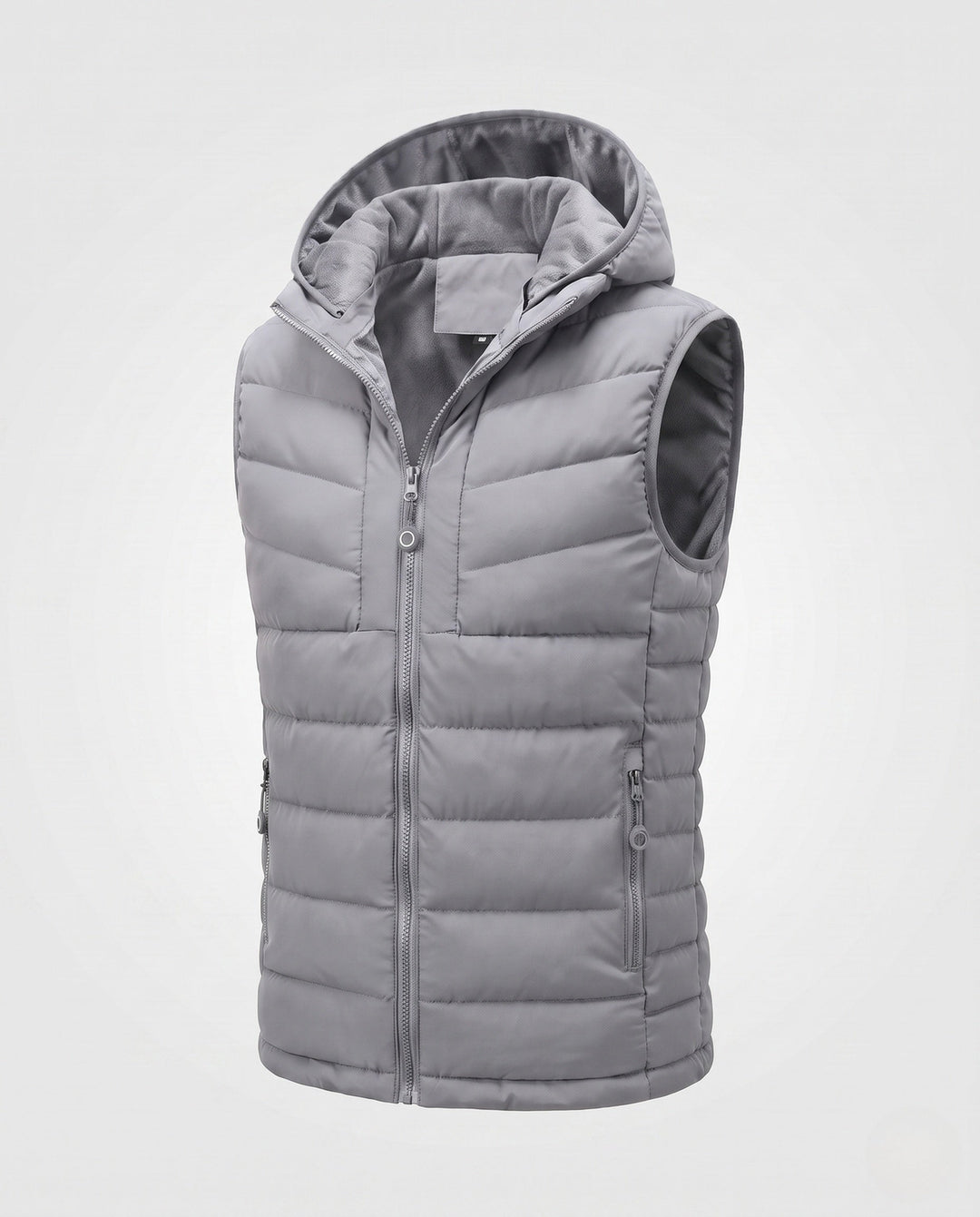 Herr Ultra-Warm Vadderad Väst med Huva, Fleece Innerfoder och Vindtät Ytter Skal