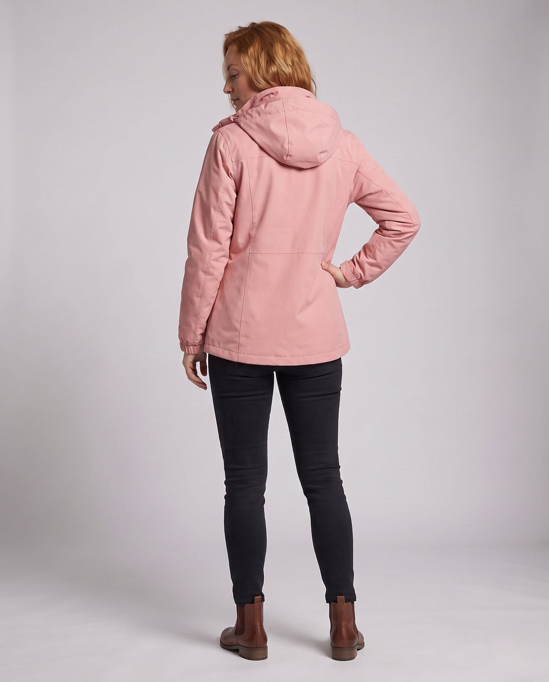 Dam softshell parka med removable fleece inner jacka och justerbar huva