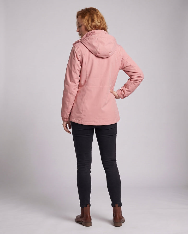 Dam softshell parka med removable fleece inner jacka och justerbar huva