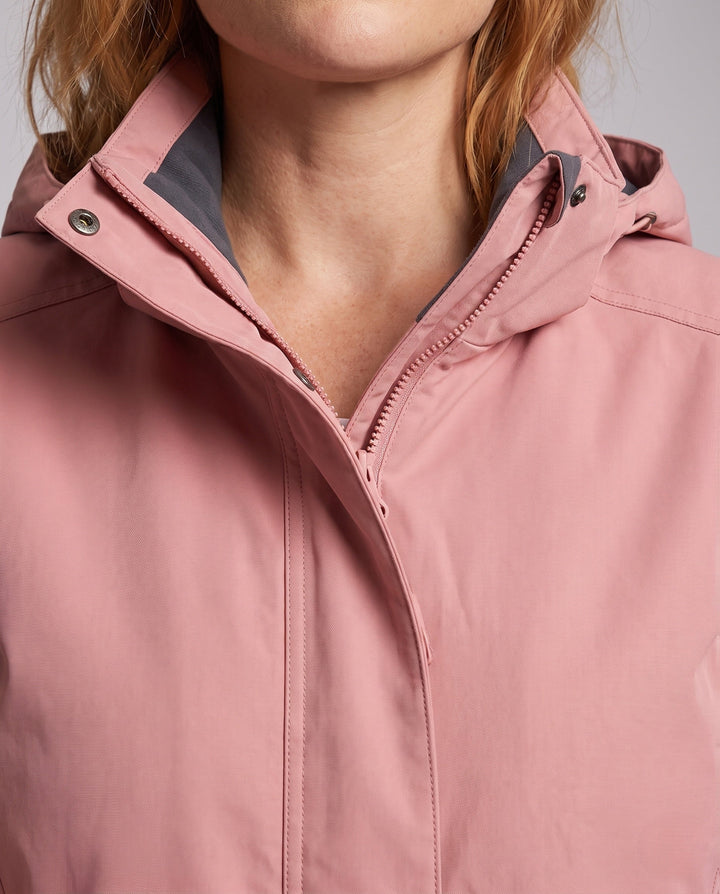 Dam softshell parka med removable fleece inner jacka och justerbar huva