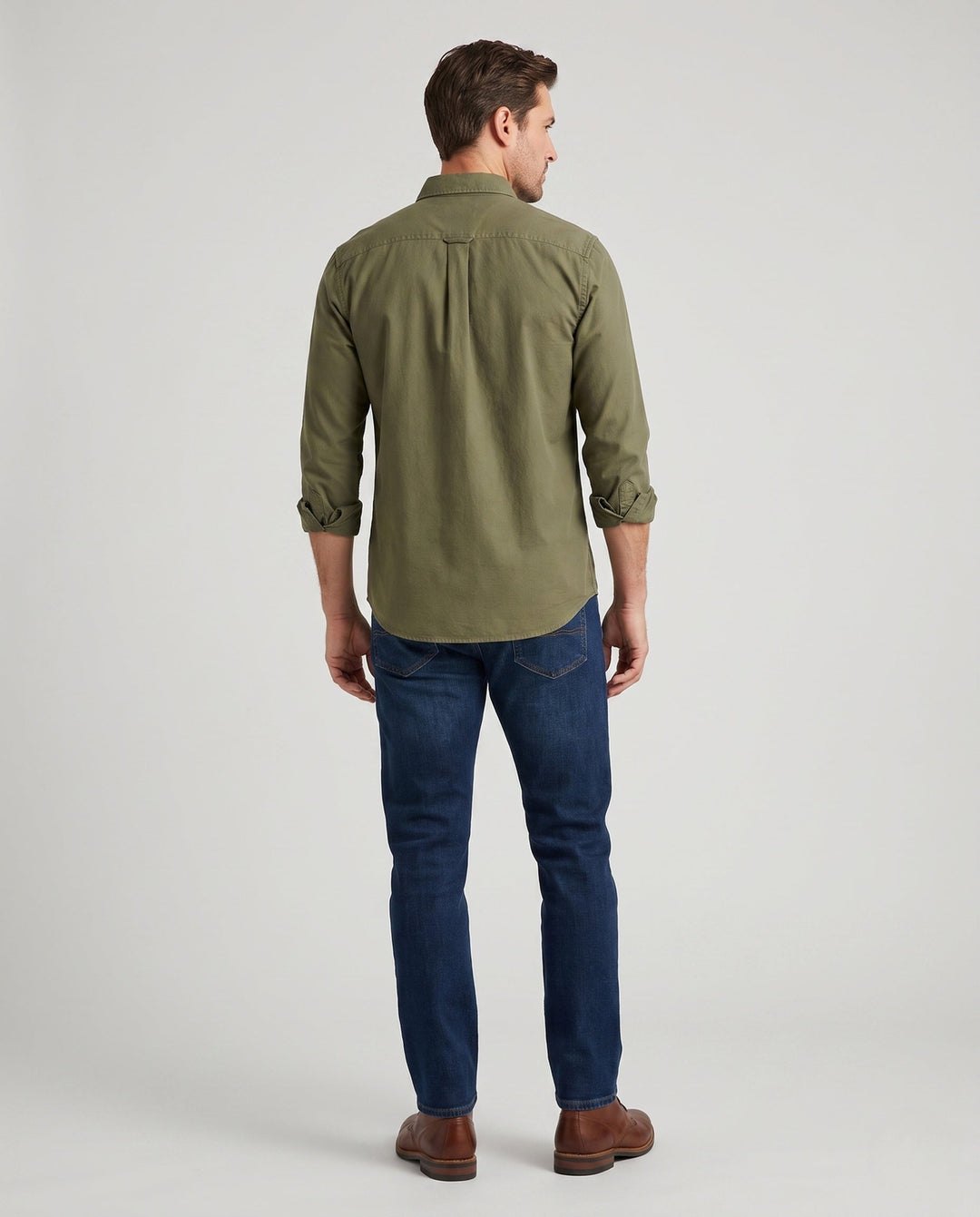 Herr Canvas Funktion Overshirt med Bröst Utanpåfickor och Casual Skjortkrage