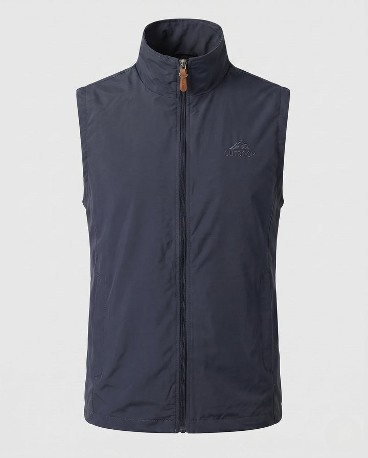 Herr Lätt Frilufts Softshell Väst med Ståkrage och Hel Dragkedja