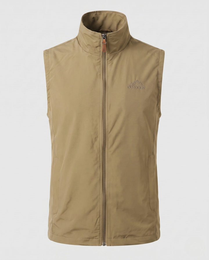 Herr Lätt Frilufts Softshell Väst med Ståkrage och Hel Dragkedja