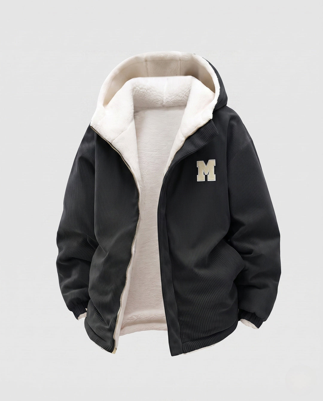 Dam fleece lined cord jacka