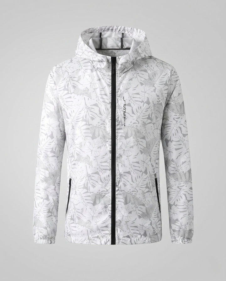 Dam lätt Rain jacka med huva och Reflective Accents
