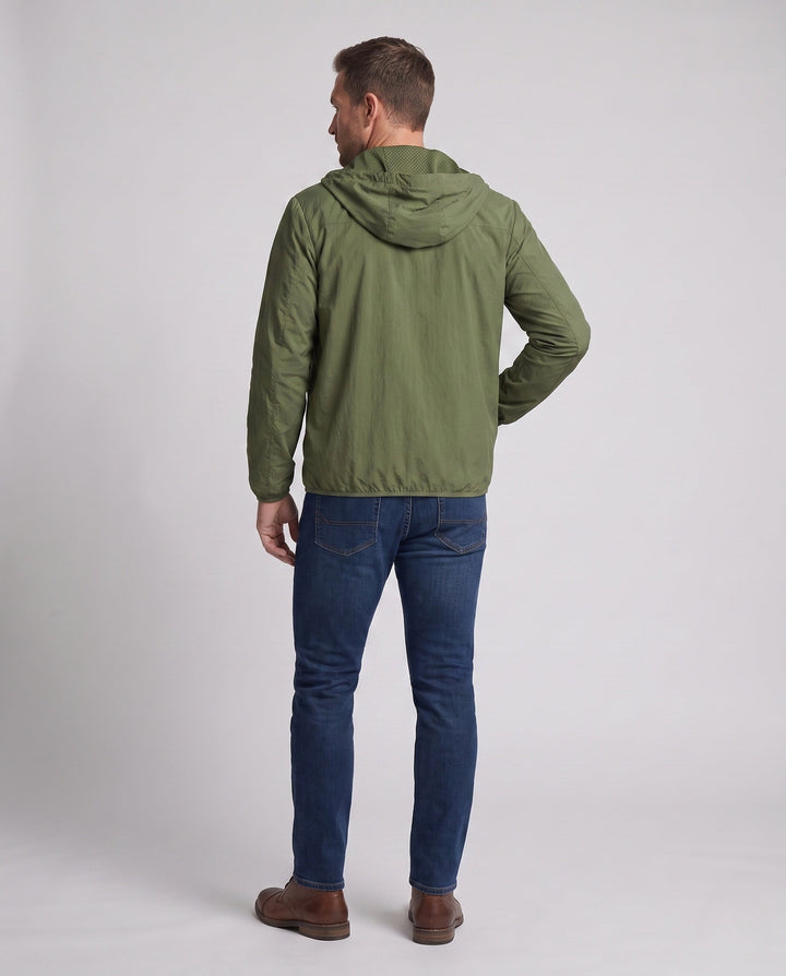Herr Lätt Vindjacka Jacka med Justerbar Huva Design