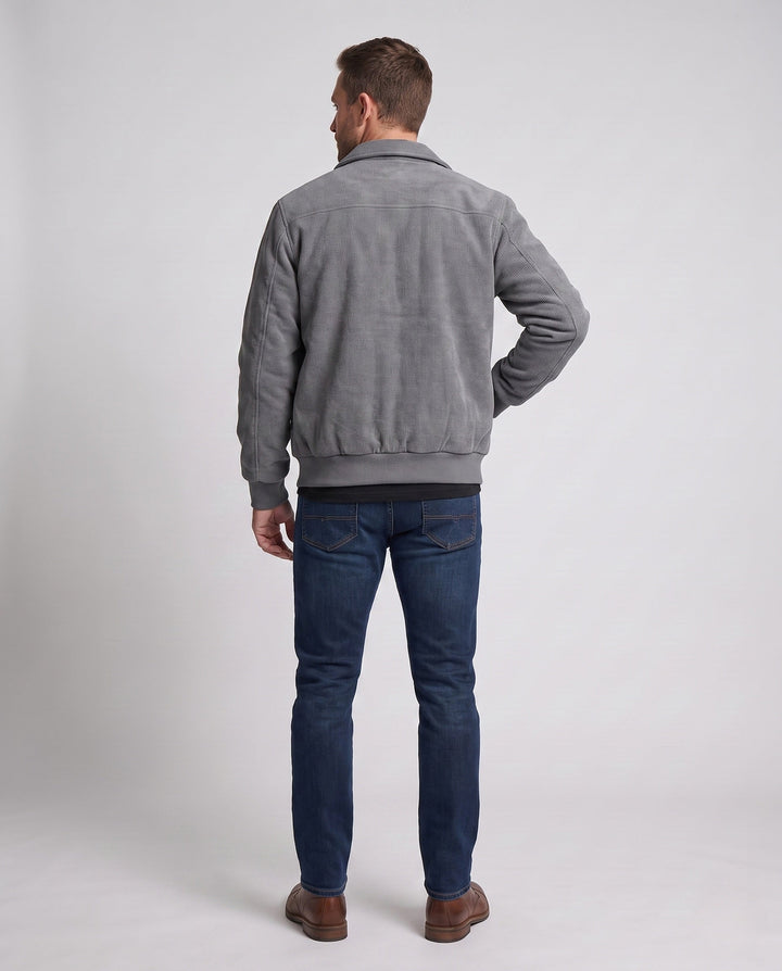 Herr Mode Övergångsjacka Tillverkad av Ripstop Material med Mysig Foder