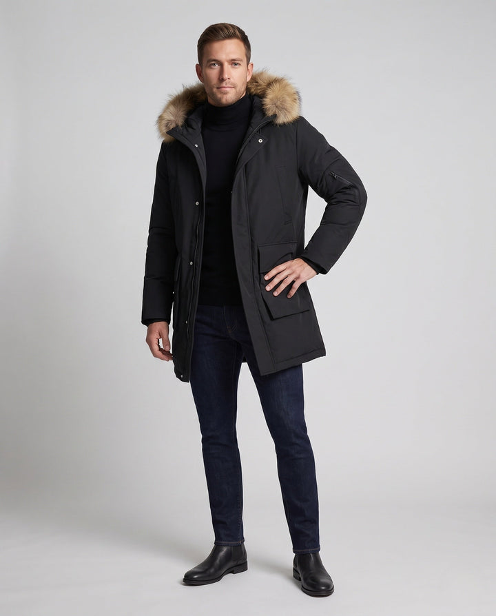 Herr Sportig Vinter Parkas Jacka