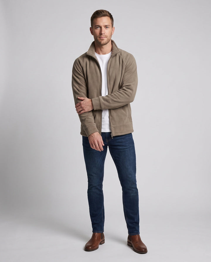 Herr Mjuk Fleece Jacka med Hög Krage 1787797216