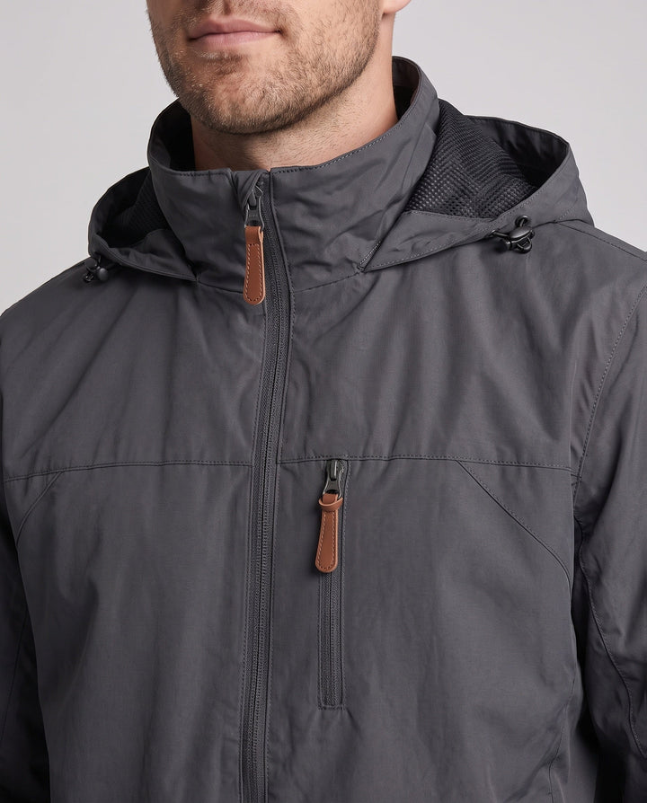 Herr Weatherproof Utomhus Jacka med Justerbar Huva