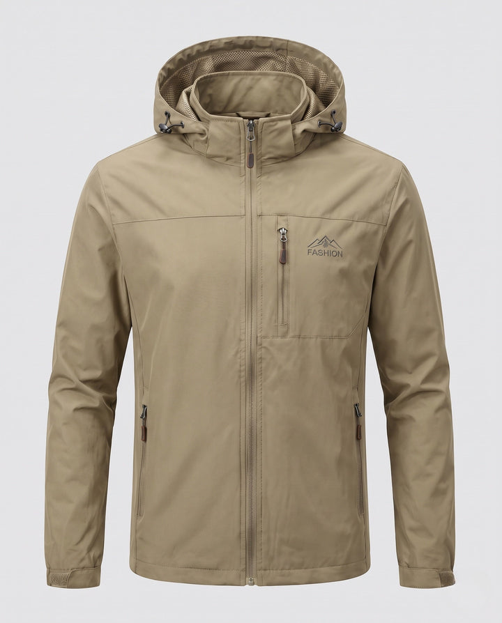Herr Weatherproof Utomhus Jacka med Justerbar Huva