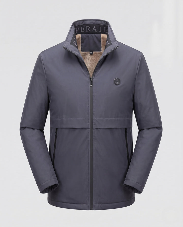 Herr Vinter Parka med Faux Fur Krage