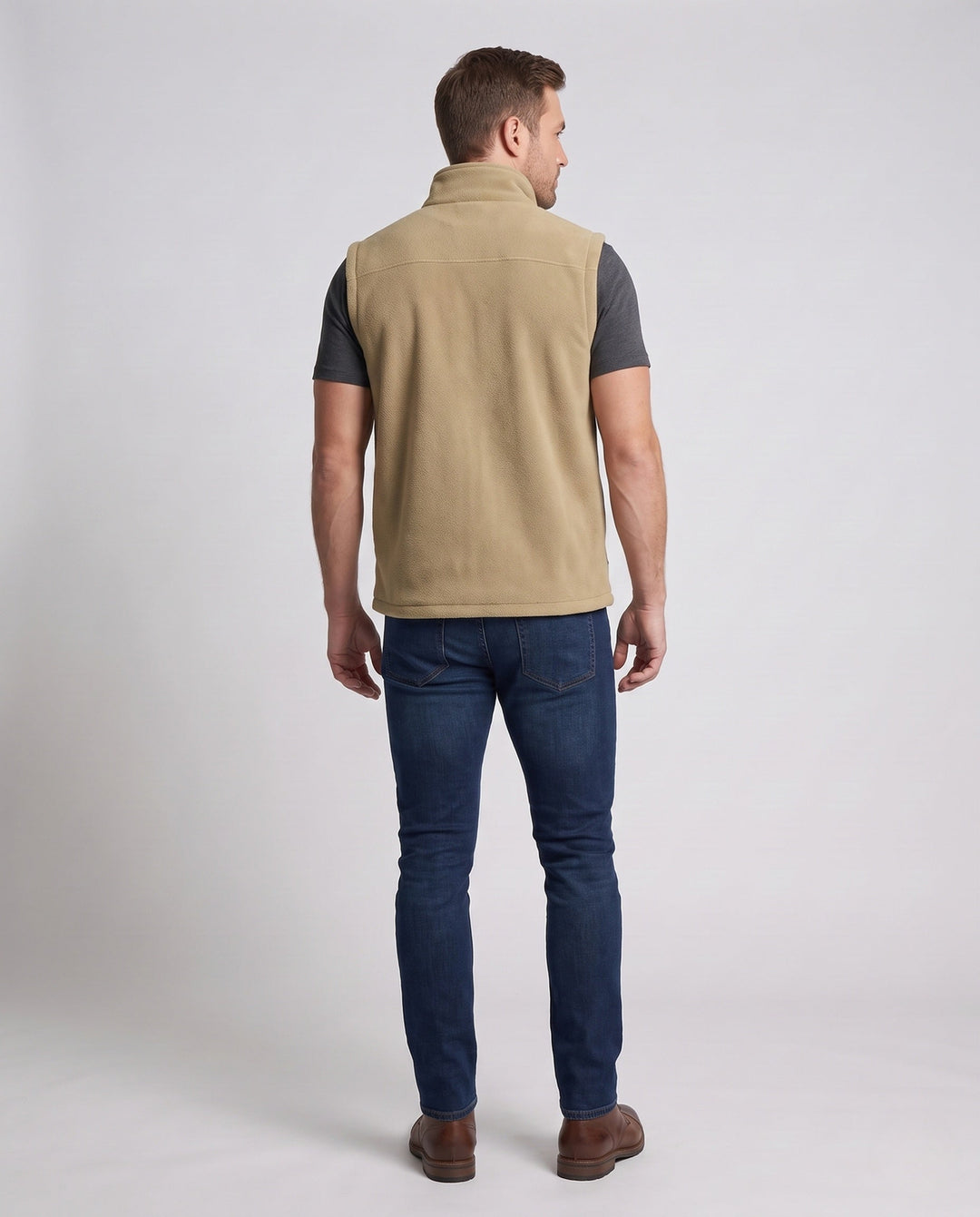 Herr Multifunctional Fleece Väst med Fickor