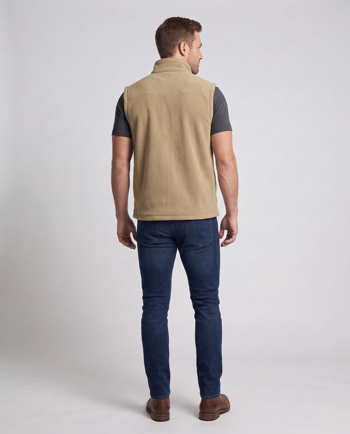 Herr Multifunctional Fleece Väst med Fickor