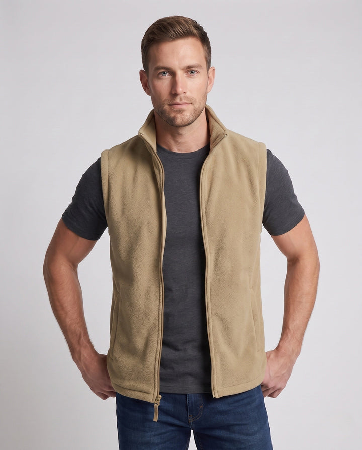 Herr Multifunctional Fleece Väst med Fickor