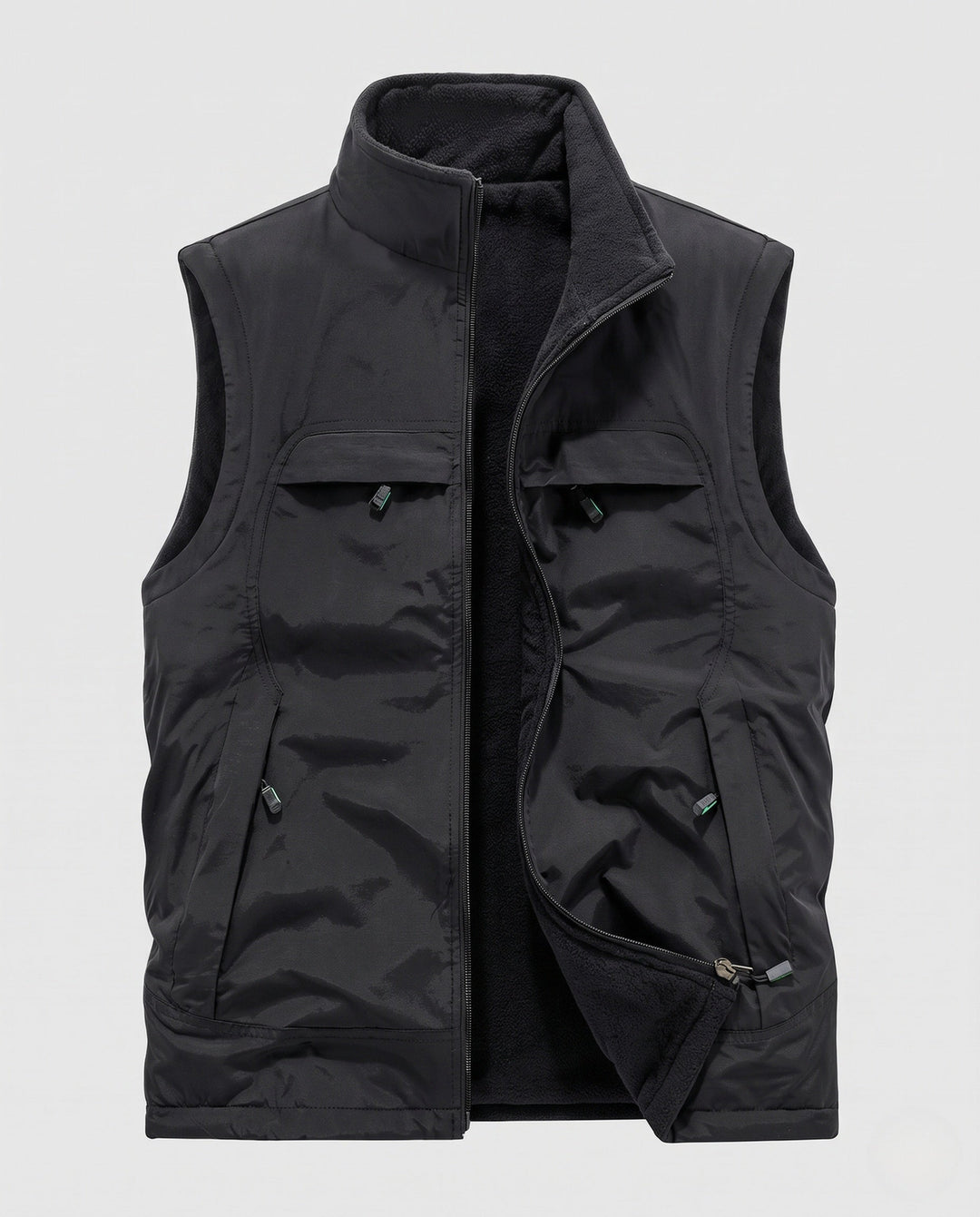 Herr Multifunctional Fleece Väst med Fickor