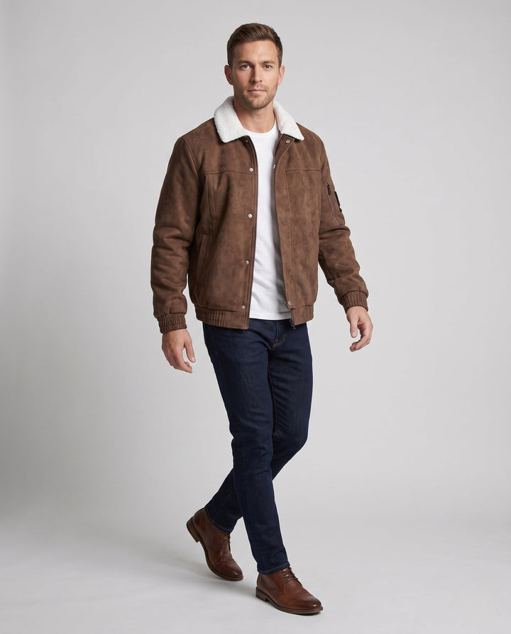 Herr Fleece Fodrad Vindjacka