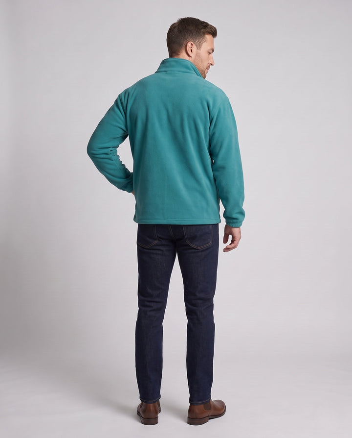 Herr Fleece Jacka med Stående Krage
