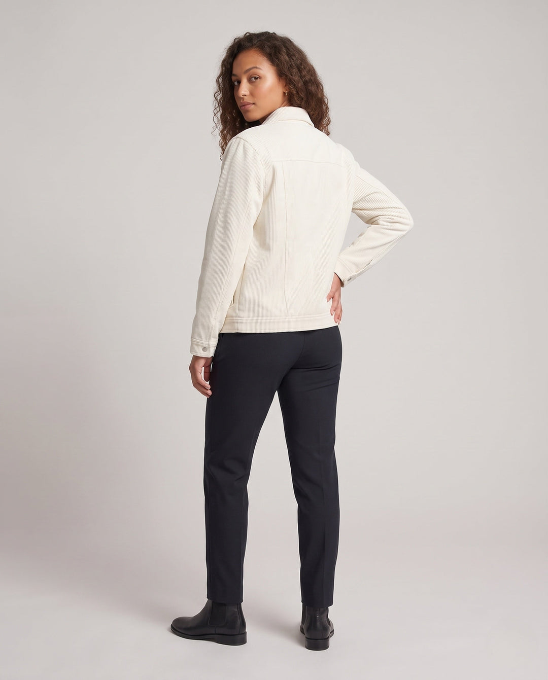 Dam lätt Utility jacka med kviltad foder, Snap knappslå &amp; Elastic fåll
