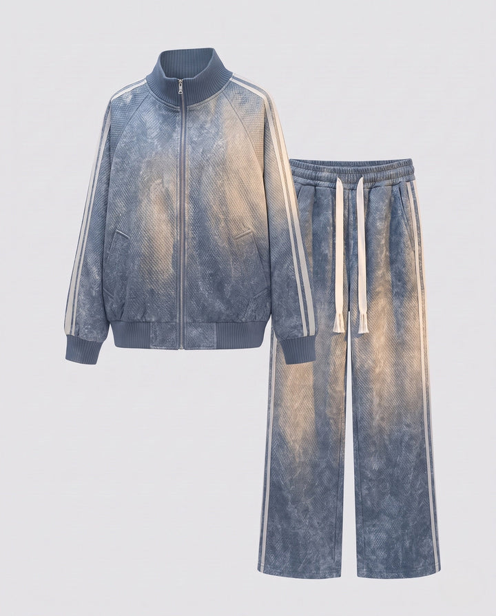 Dam oversize sammet Effect Track Bomber jacka med hög krage, kontrast Stripes &amp; Ribbed muddar