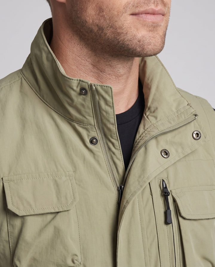 Herr Multifunctional Utility Väst med Multi-Pockets och Stående Krage