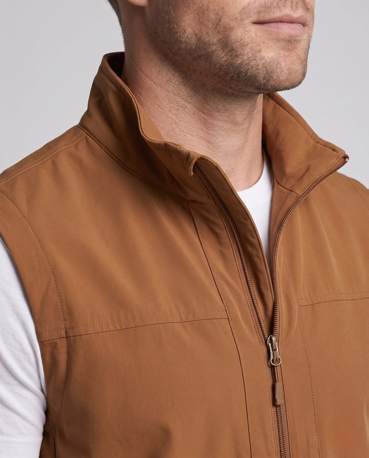 Herr Softshell Väst med Vindskyddande Skal, Mesh Foder och Säker Zip Fickor