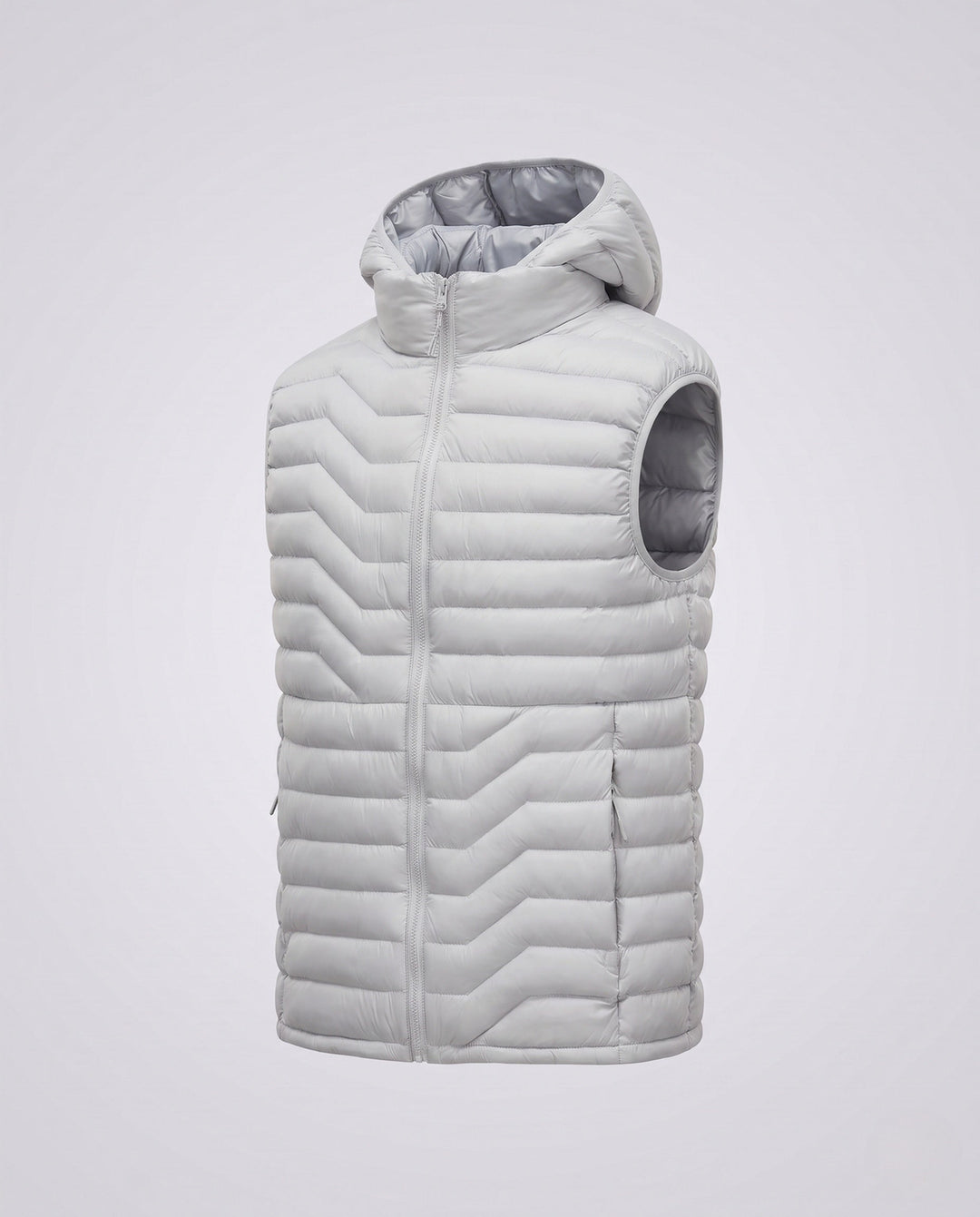 Herr Ultra-Light Quiltad Termisk Väst med Huva, Packable Egenskap och Wind-Resistant Surface