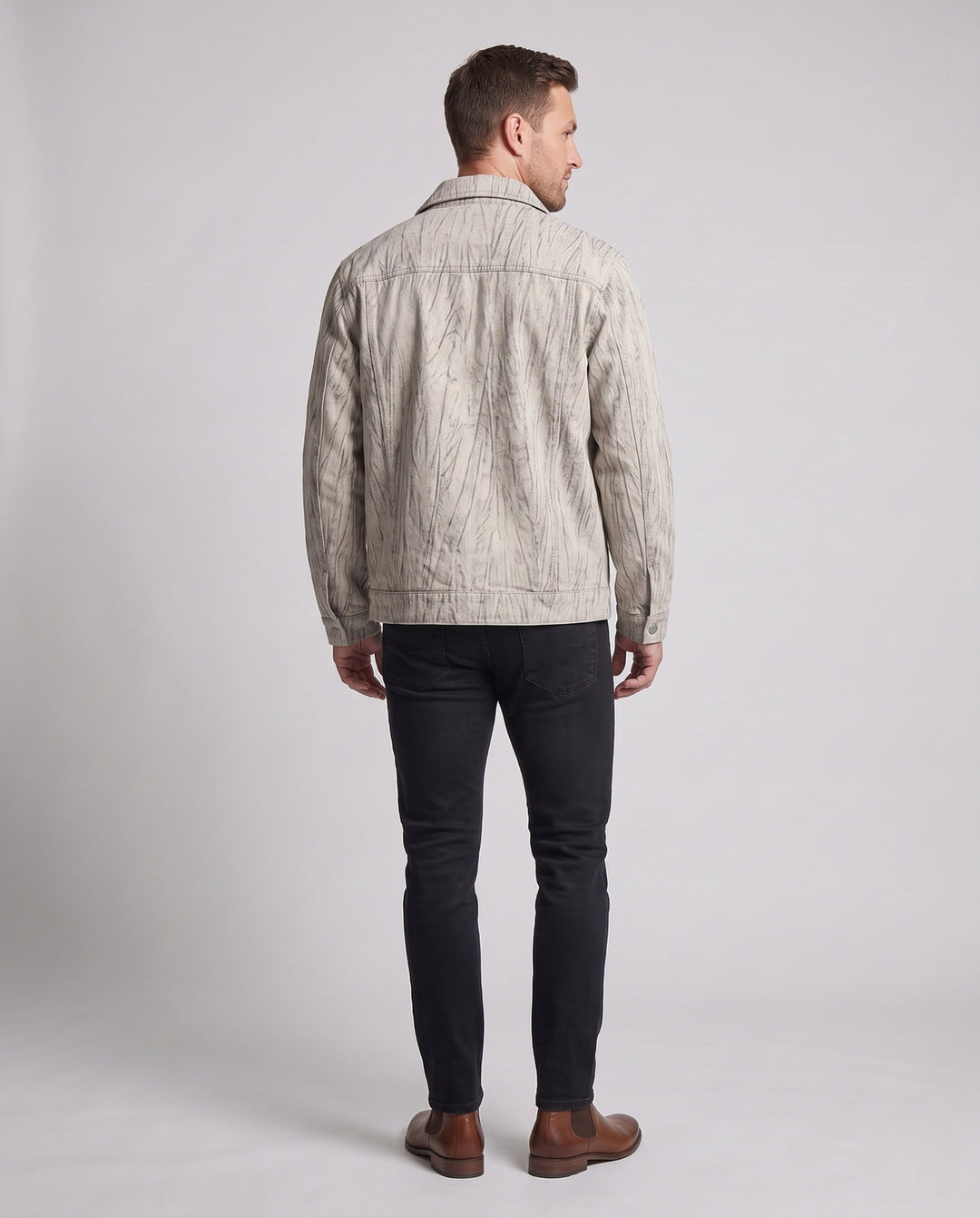 Herr Vintage-Look Manchester Skjorta med Sherpa Foder och Utanpåfickor