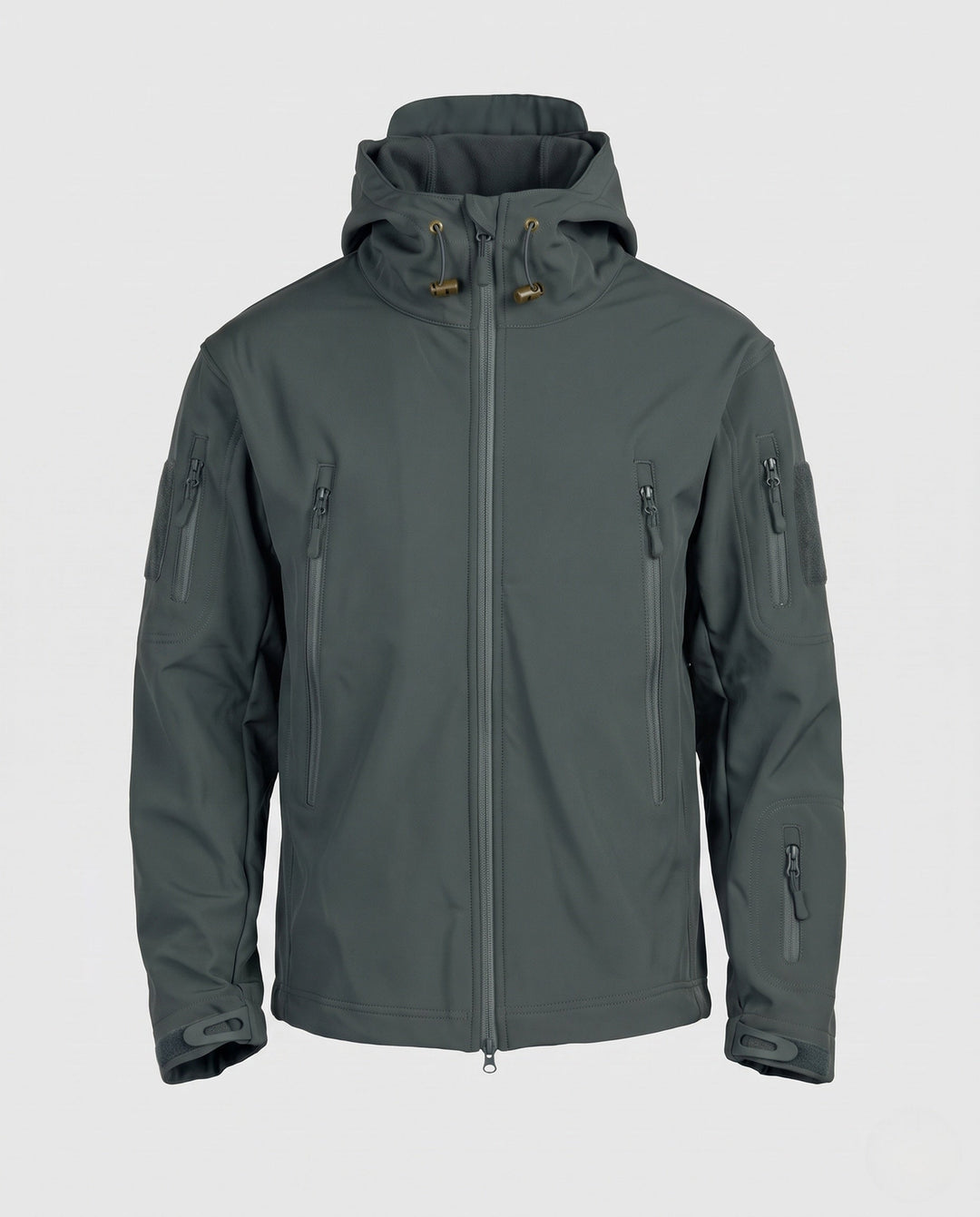 Herr Vattentät Softshell Tactical Jacka med Huva och Welded Dragkedjor