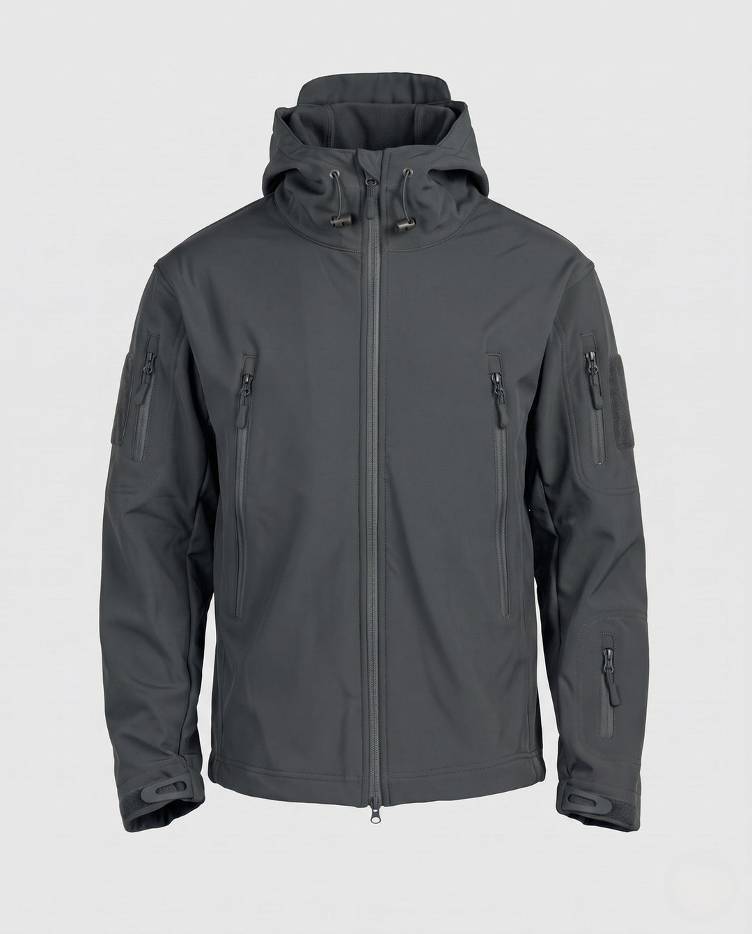 Herr Vattentät Softshell Tactical Jacka med Huva och Welded Dragkedjor