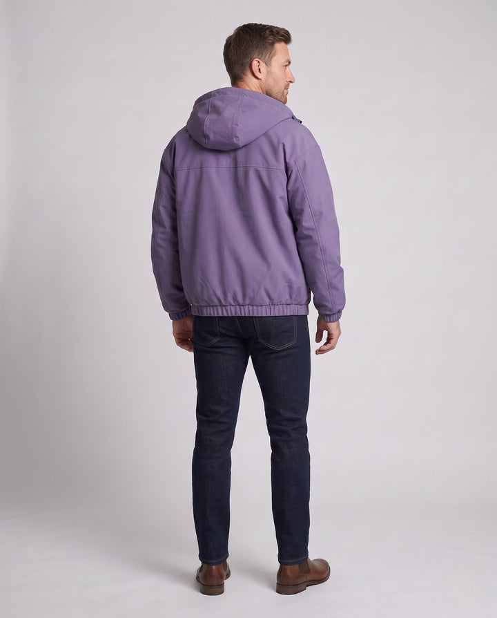 Herr Vattentät Utility Utomhus Jacka med Huva, Welded Sömmar och Multifunctional Bröstfickor