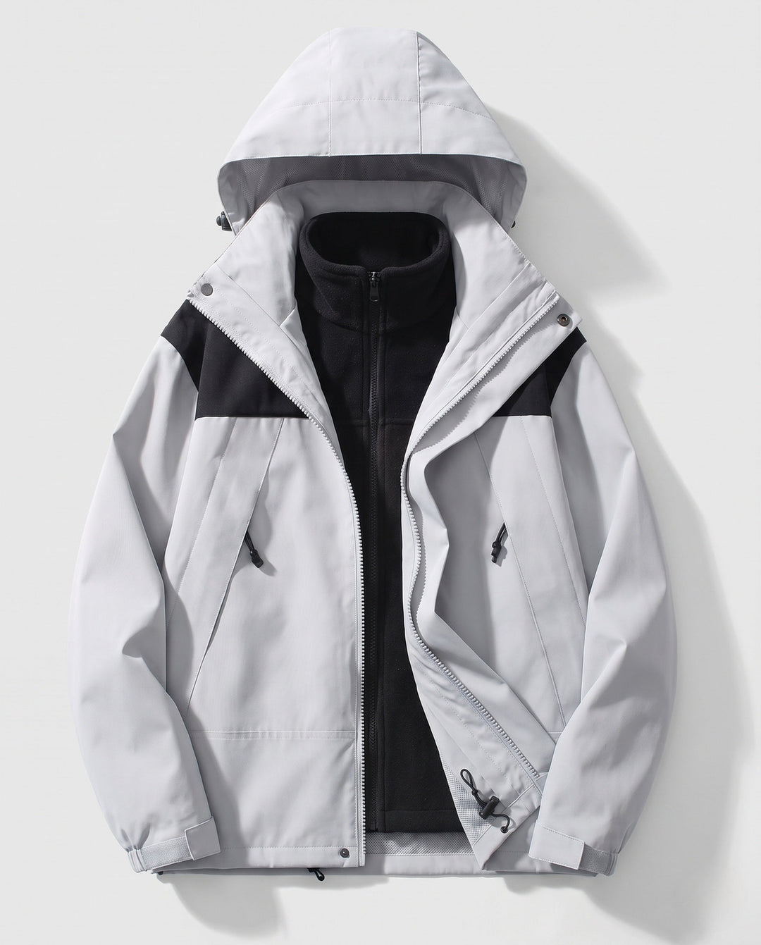 Herr Tvålagers Softshell‑allvädersjacka Mit Uttagbar Fleeceinnerjacka