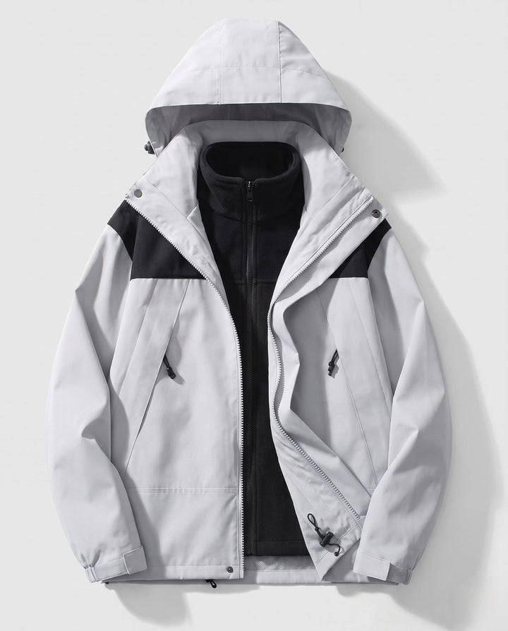 Herr Tvålagers Softshell‑allvädersjacka Mit Uttagbar Fleeceinnerjacka