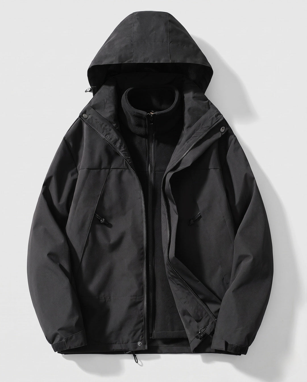 Herr Tvålagers Softshell‑allvädersjacka Mit Uttagbar Fleeceinnerjacka