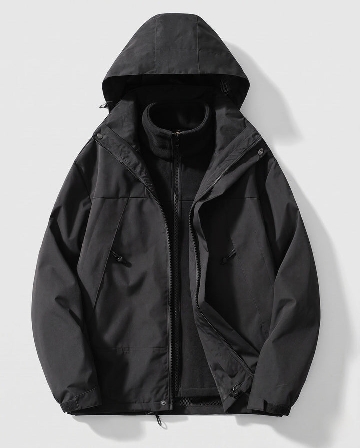 Herr Tvålagers Softshell‑allvädersjacka Mit Uttagbar Fleeceinnerjacka