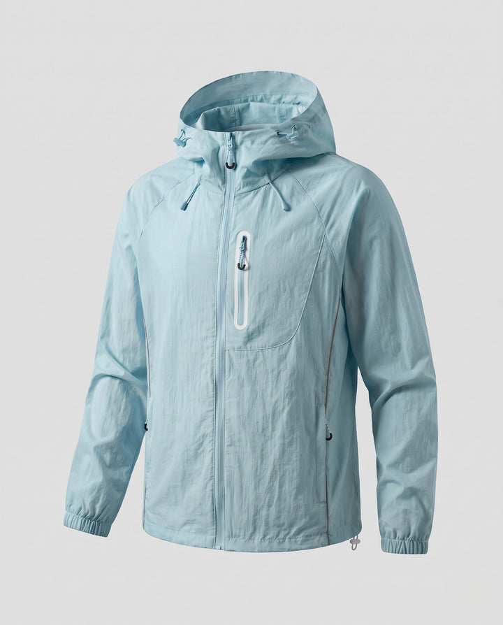 Unisex Leichte Wind- und Wasserabweisende Kapuzen-Übergangsjacke mit reflektierenden detaljer