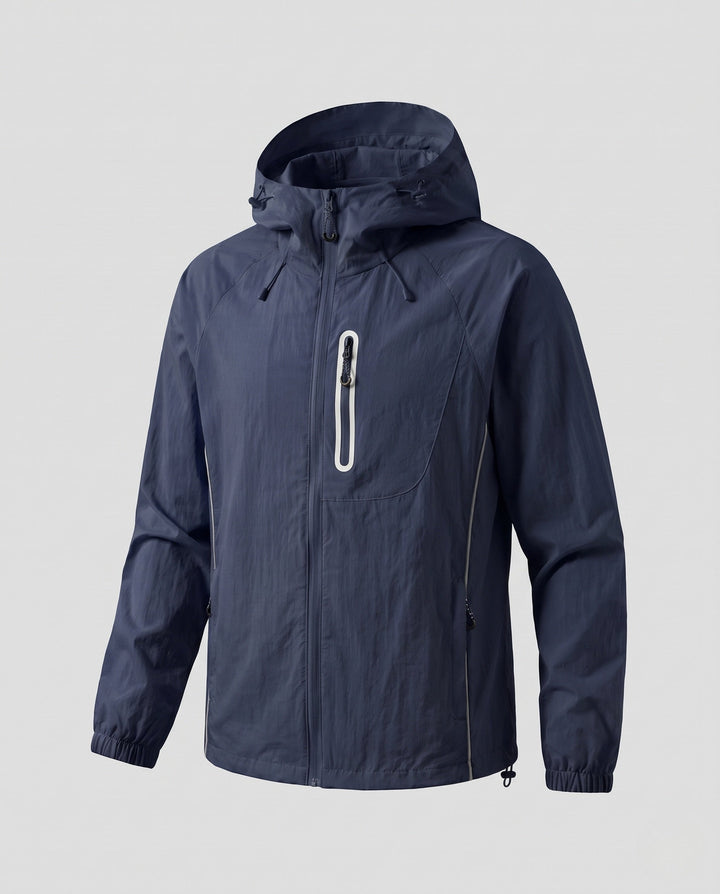 Unisex Leichte Wind- und Wasserabweisende Kapuzen-Übergangsjacke mit reflektierenden detaljer