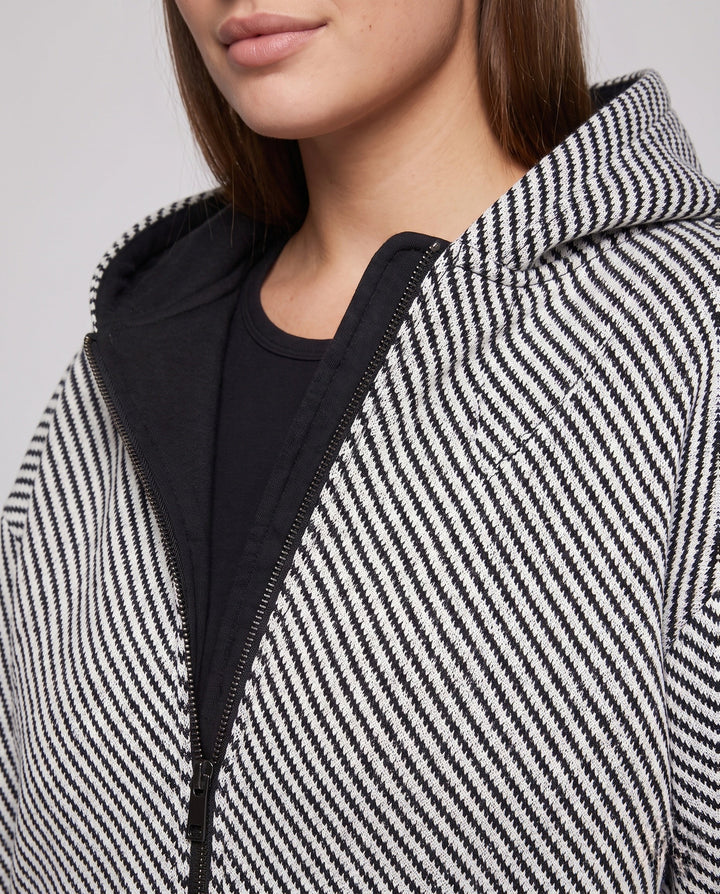 Unisex oversize teddy-fleece-Kapuzenjacke mit durchgehendem Reißverschluss und aufgesetzten Eingrifftaschen