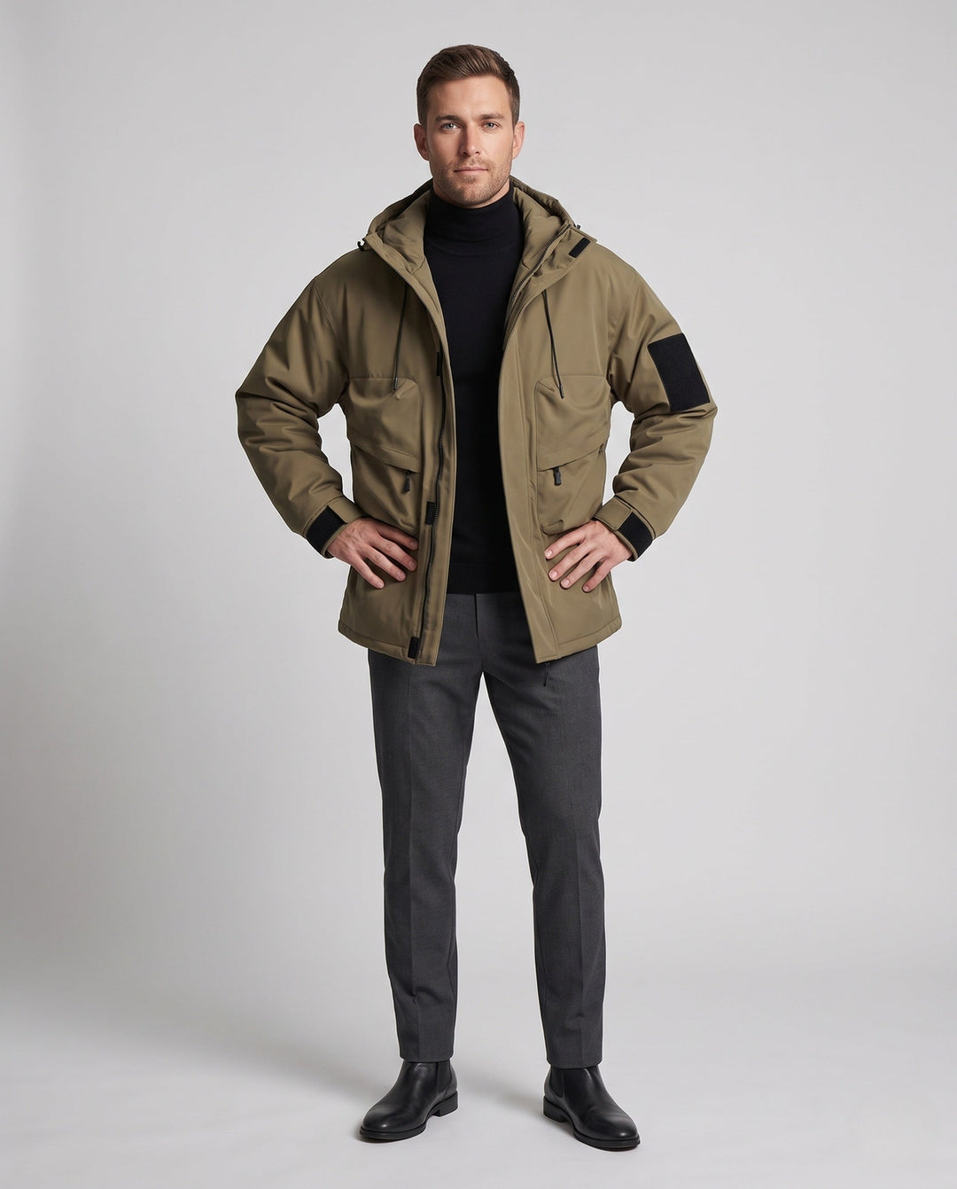 Herr Funktionell Utomhus Jacka med Generous Fickor