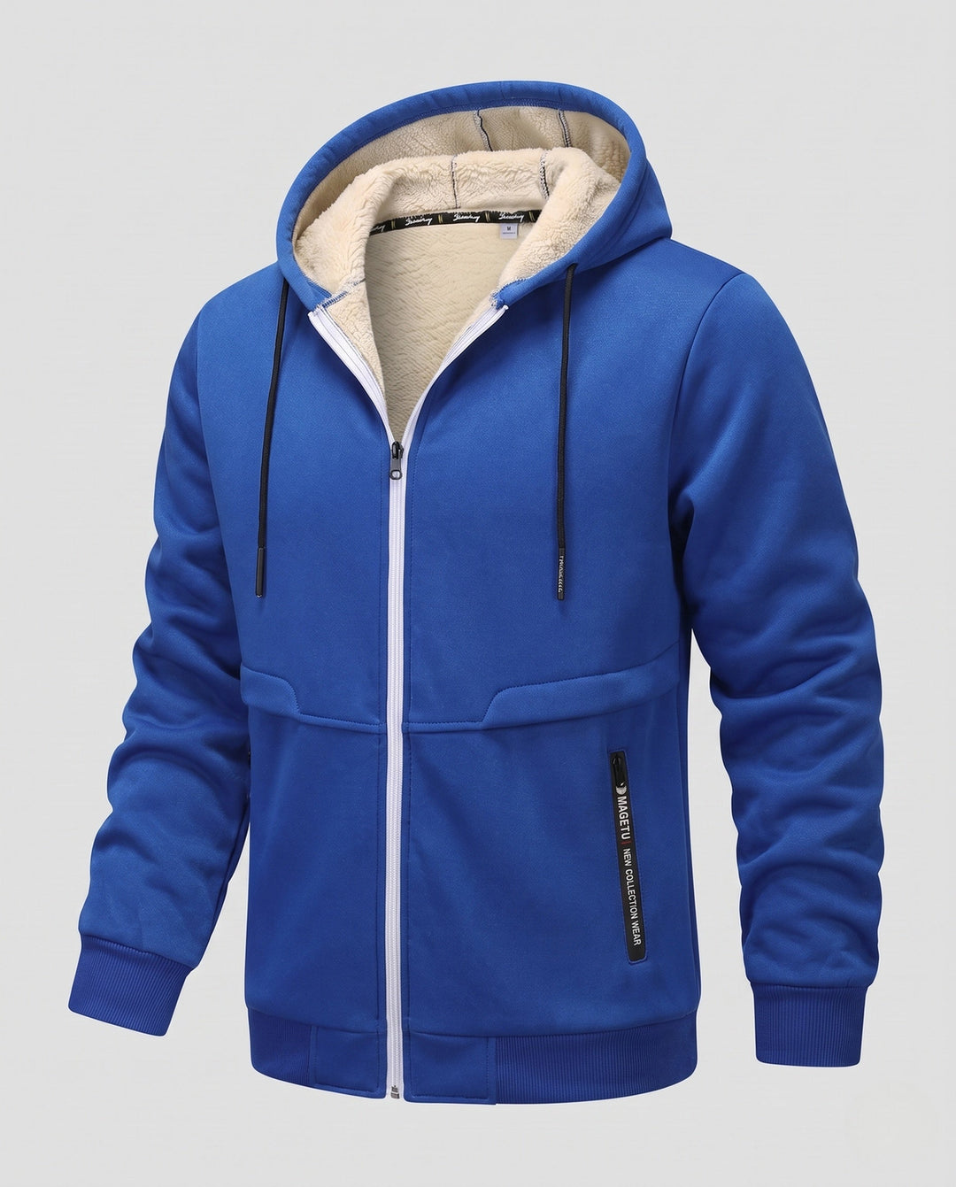 Herr Cozy Fleece Jacka med Huva