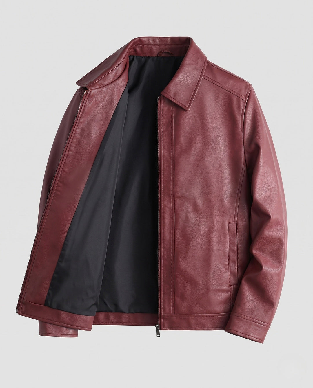 Herr Fashion Läder Jacka