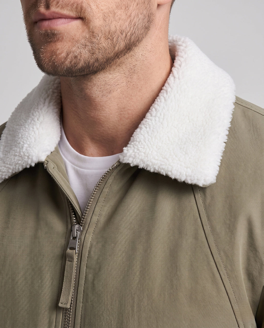Herr Fashion Övergångs Jacka med Fleece Krage