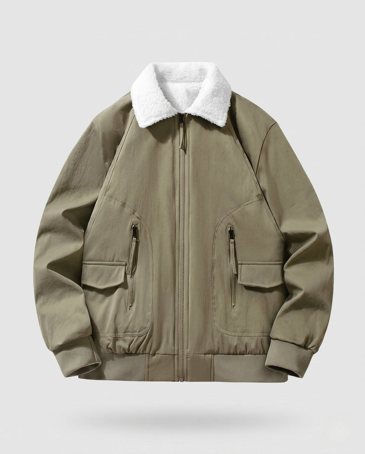 Herr Fashion Övergångs Jacka med Fleece Krage