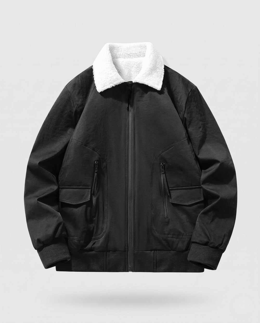 Herr Fashion Övergångs Jacka med Fleece Krage