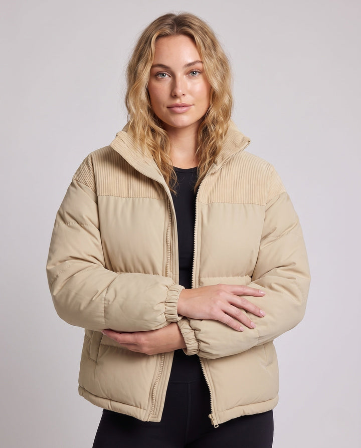 Dam Fashion Down jacka med hög krage
