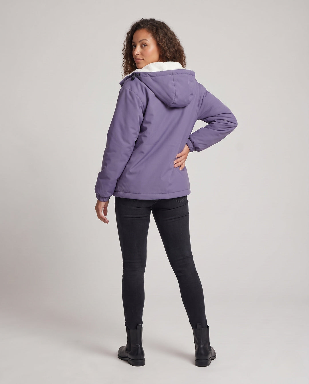 Dam varm fleece lined windbreaker